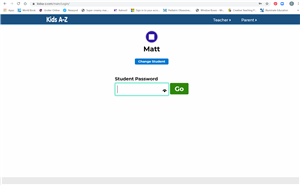 student password screen 